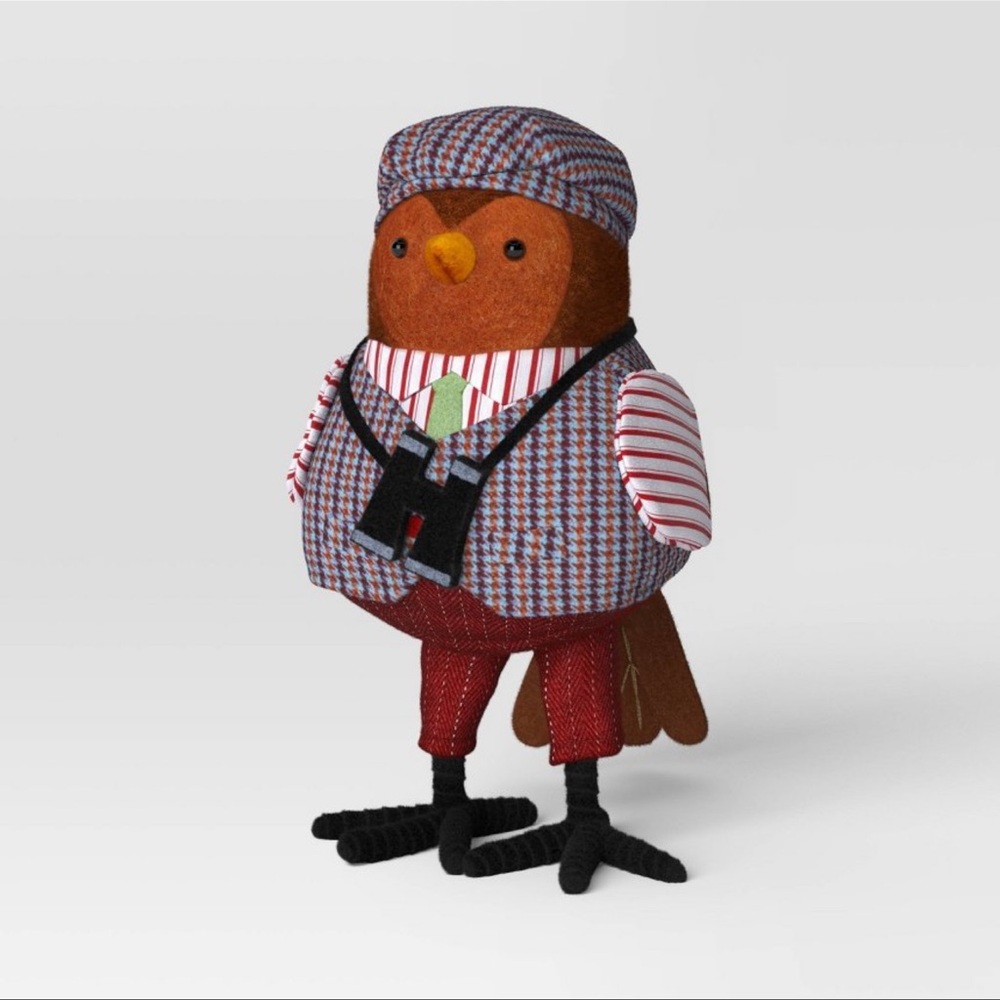 Charming Bird‎ Plush with Red and Brown Outfit